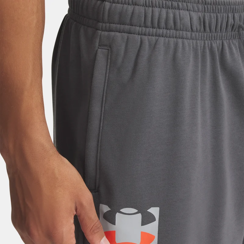 Under Armour Grey Men's Rival Terry Logo Shorts for Men | Best Price UAE